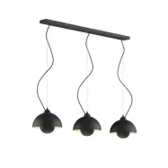 Lindby - Gretja 3 Taklampa Black/Gold