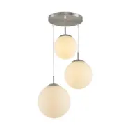 Lindby - Heleska 3 Round Taklampa Opal/Nickel