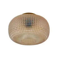 Lindby - Hildur taklampa Ø 25 cm bärnstensfärgat glas