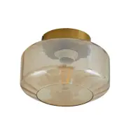 Lindby - Hildur taklampa bärnsten Ø 22 cm glas