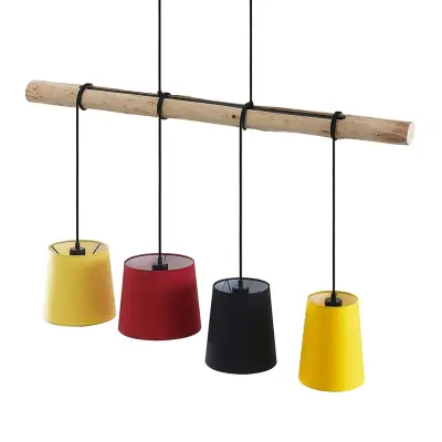 Lindby - Hinai 4 Taklampa Black/Red/Yellow