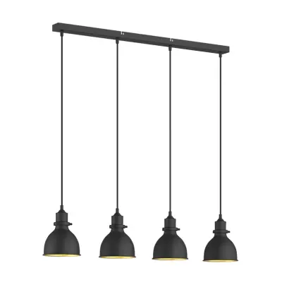 Lindby - Jasminka 4 Taklampa Black/Gold