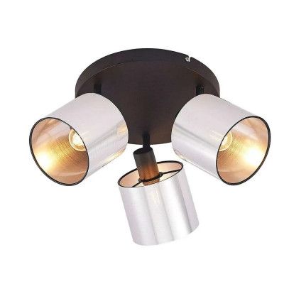 Lindby - Joudy 3 Round Plafond Alu/Black