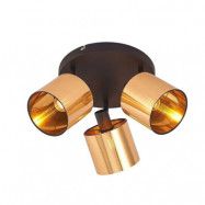 Lindby - Joudy 3 Round Plafond Brass/Black