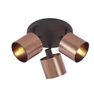 Lindby - Joudy 3 Round Plafond Bronze/Black