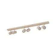 Kardis takspotlight, beige, 6 lampor, metall, GU10 – Lindby - Hall - Modern - Aluminium - Med flera ljuskällor