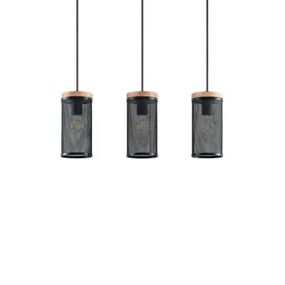 Lindby - Kiriya 3 Taklampa Black/Wood