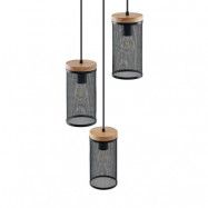 Lindby - Kiriya Cluster Taklampa Black/Wood
