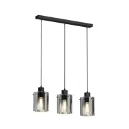 Lindby - Kourtney 3 Taklampa Black/Smoke