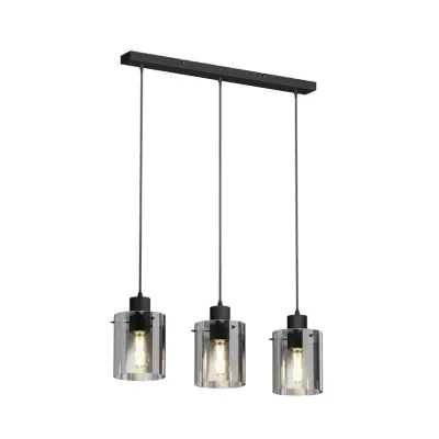 Lindby - Kourtney 3 Taklampa Black/Smoke