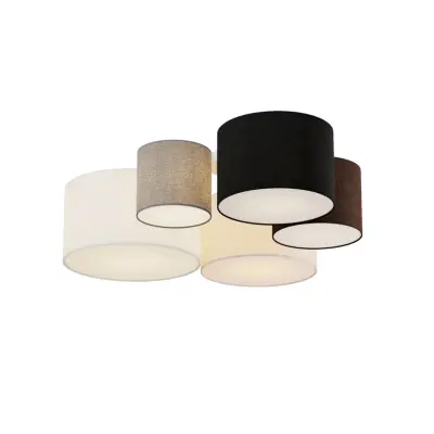 Lindby - Laurenz 5 Plafond Brown/Beige