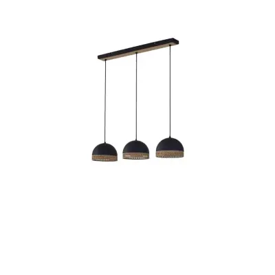 Lindby - Lonnaris 3 Taklampa Black/Nature