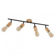 Lindby - Magniva 4 Plafond Wood/Black