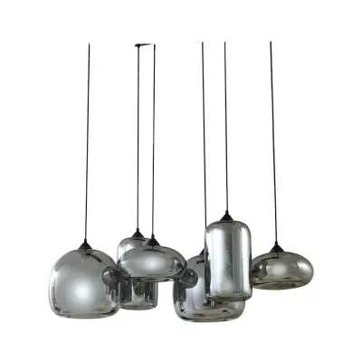 Lindby - Marla 6 Taklampa Røyk Grå