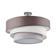 Lindby - Melia Plafond Grey-Brown/White/Grey/Chrome