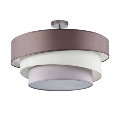 Lindby - Melia Plafond Grey-Brown/White/Grey/Chrome