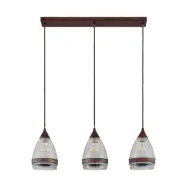 Lindby - Millina 3 Taklampa Rust/Clear