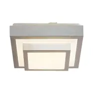 Lindby - Mirco Square LED PlafondL27 Alu/White