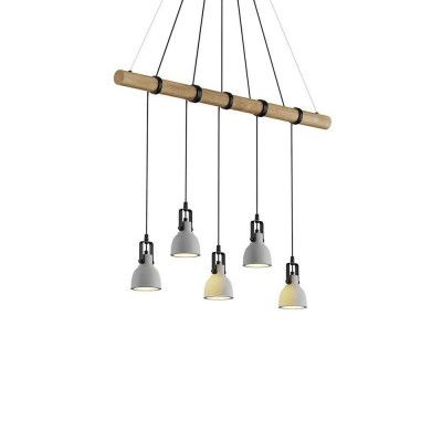 Lindby - Mirka Taklampa Grey/Dark Wood