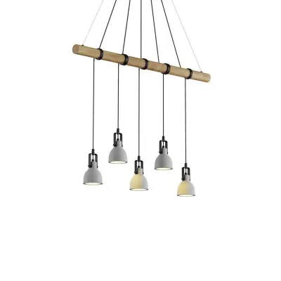 Lindby - Mirka Taklampa Grey/Dark Wood