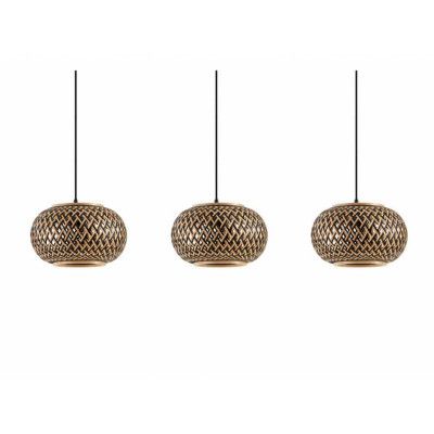 Lindby - Nerys 3 Taklampa Black/Wood