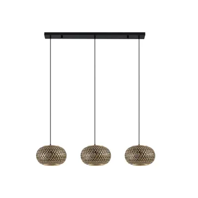 Lindby - Nerys 3 Taklampa Black/Wood
