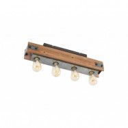 Lindby - Nilaska 4 PlafondWood/Black
