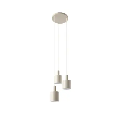 Lindby - Ovelia 3 Round Taklampa Beige