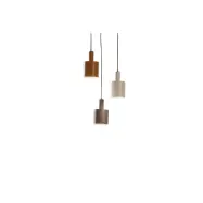 Lindby - Ovelia 3 Round Taklampa Black/Brown/Beige