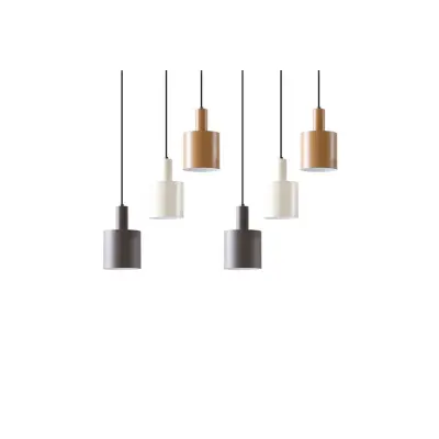 Lindby - Ovelia 6 Taklampa Black/Brown/Beige