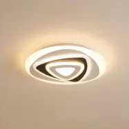 Rebeka LED-taklampa, vit/antracit – Lindby - Vardagsrum - Modern - Plast - Rund