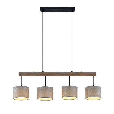 Lindby - Scavi Taklampa Black/Wood/Grey