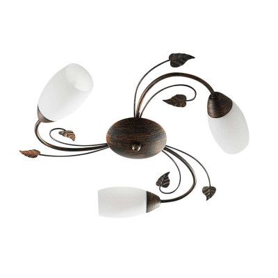 Lindby - Stefania 3 Plafond White/Black-Gold