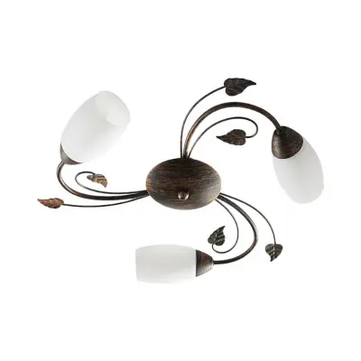 Lindby - Stefania 3 Plafond White/Black-Gold