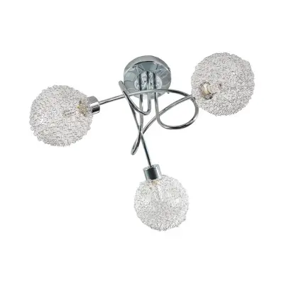 Lindby - Ticino 3 Plafond Round Silver/Chrome