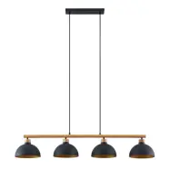 Lindby - Tirzana 4 Taklampa Black/Light Wood