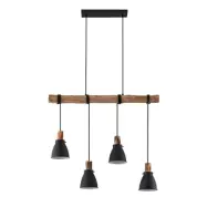 Lindby - Trebale 4 Taklampa Black/Wood