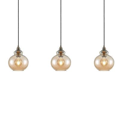 Lindby - Tymoni Taklampa Amber/Wood