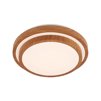 Lindby - Vaako LED-taklampa, metall, träoptik