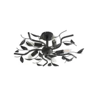 Lindby - Yos taklampa, 58 cm, 5 lampor, svart-guld, E14