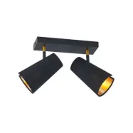 Lindby - Zylindro 2 Plafond Black/Gold