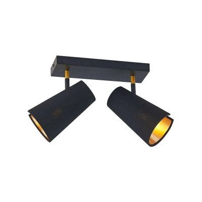 Lindby - Zylindro 2 Plafond Black/Gold