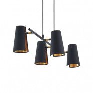 Lindby - Zylindro Taklampa Black/Gold Lindby