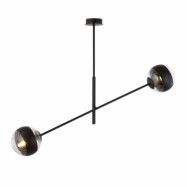 LINEAR 2 Taklampa, Svart/Transparent/svart