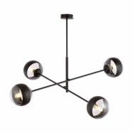 LINEAR 4 Taklampa, Svart/Transparent/svart