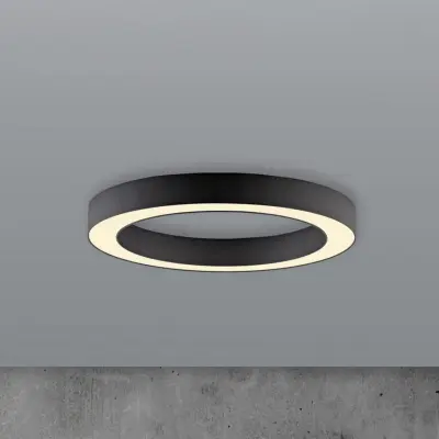 Lines LED-taklampa, Ø 35 cm, grafit, CCT, fjärrkontroll – PURE - Vardagsrum - Modern - Metall - Rund