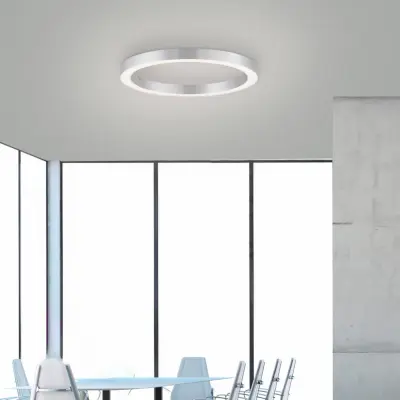 Lines Round LED-taklampa, diamant, Ø 50 cm, CCT – PURE PURE Lines Round - Vardagsrum - Modern - Metall - Rund