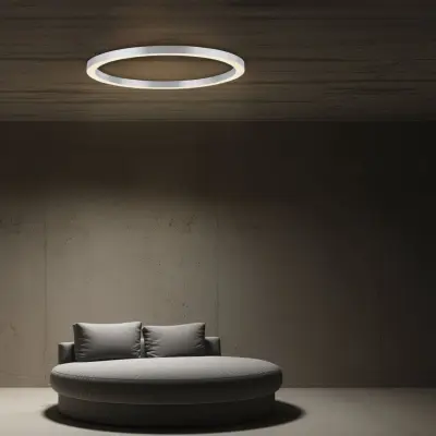 Lines Round LED-taklampa, diamant, Ø 70 cm, CCT – PURE PURE Lines Round - Vardagsrum - Modern - Metall - Rund