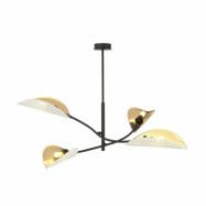 LOTUS 4 Taklampa, Svart/Vit/Guld