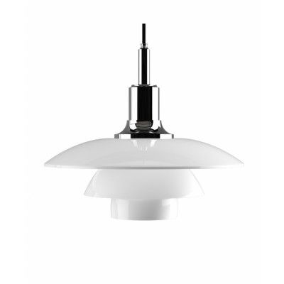 Louis Poulsen - PH 3 1/2-3 pendellampa, Ø 33 cm, krom/vit